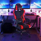 Silla gaming BestMassage Silla de escritorio para oficina, silla de ordenador con reposapiés y soporte lumbar