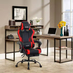 Silla gaming BestMassage Silla de escritorio para oficina, silla de ordenador con reposapiés y soporte lumbar