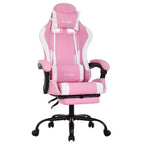 Silla gaming BestMassage Silla de escritorio para oficina, silla de ordenador con reposapiés y soporte lumbar