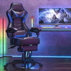 Sillón de oficina ELECWISH con reposapiés, soporte lumbar, silla ergonómica transpirable con cojín de muelles ensacados, sillas para adultos