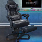 Sillón de oficina ELECWISH con reposapiés, soporte lumbar, silla ergonómica transpirable con cojín de muelles ensacados, sillas para adultos