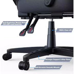 Sillón de oficina ELECWISH con reposapiés, soporte lumbar, silla ergonómica transpirable con cojín de muelles ensacados, sillas para adultos