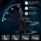 Sillón de oficina ELECWISH con reposapiés, soporte lumbar, silla ergonómica transpirable con cojín de muelles ensacados, sillas para adultos
