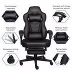 Sillón de oficina ELECWISH con reposapiés, soporte lumbar, silla ergonómica transpirable con cojín de muelles ensacados, sillas para adultos