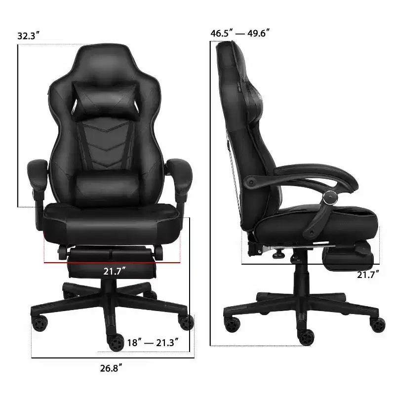 Sillón de oficina ELECWISH con reposapiés, soporte lumbar, silla ergonómica transpirable con cojín de muelles ensacados, sillas para adultos
