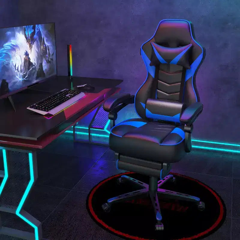 Sillón de oficina ELECWISH con reposapiés, soporte lumbar, silla ergonómica transpirable con cojín de muelles ensacados, sillas para adultos