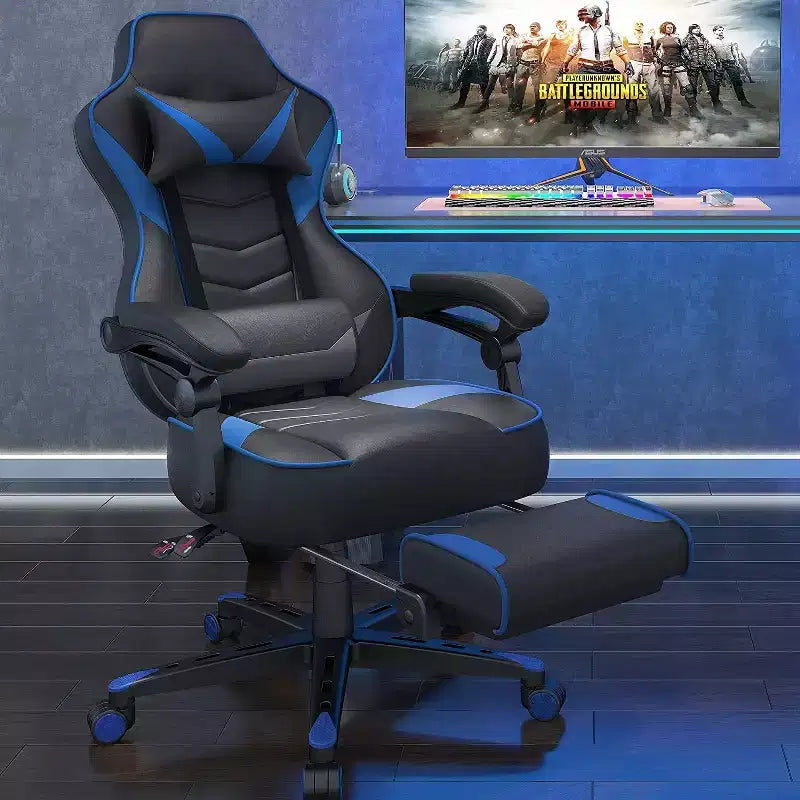 Sillón de oficina ELECWISH con reposapiés, soporte lumbar, silla ergonómica transpirable con cojín de muelles ensacados, sillas para adultos