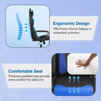 Silla de oficina cómoda y elegante FDW Gaming Chiar con masaje, soporte lumbar ajustable, giro de 360 grados y ruedas de deslizamiento suave