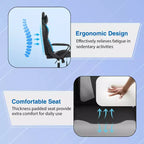 Silla de oficina cómoda y elegante FDW Gaming Chiar con masaje, soporte lumbar ajustable, giro de 360 grados y ruedas de deslizamiento suave