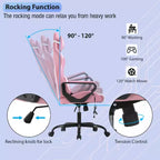 Silla de oficina cómoda y elegante FDW Gaming Chiar con masaje, soporte lumbar ajustable, giro de 360 grados y ruedas de deslizamiento suave