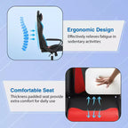 Silla de oficina cómoda y elegante FDW Gaming Chiar con masaje, soporte lumbar ajustable, giro de 360 grados y ruedas de deslizamiento suave