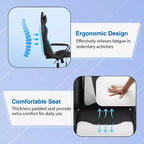 Silla de oficina cómoda y elegante FDW Gaming Chiar con masaje, soporte lumbar ajustable, giro de 360 grados y ruedas de deslizamiento suave