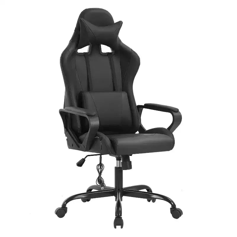 Silla de oficina cómoda y elegante FDW Gaming Chiar con masaje, soporte lumbar ajustable, giro de 360 grados y ruedas de deslizamiento suave