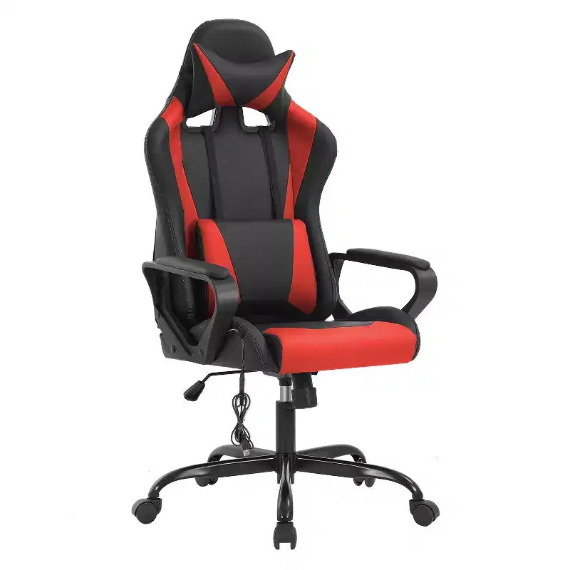 Silla de oficina cómoda y elegante FDW Gaming Chiar con masaje, soporte lumbar ajustable, giro de 360 grados y ruedas de deslizamiento suave