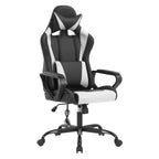 Silla de oficina cómoda y elegante FDW Gaming Chiar con masaje, soporte lumbar ajustable, giro de 360 grados y ruedas de deslizamiento suave