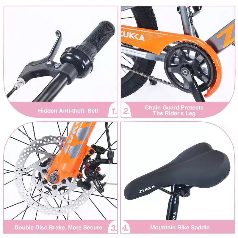 Bicicletas, Bicicleta Híbrida de Carretera para Niños de 20 Pulgadas para Niños Pequeños de 7 a 10 Años, Bicicleta Urbana de Acero, Bicicleta Urbana de Carretera de Una Sola Velocidad para Niños y Niñas