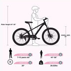 Bicicletas, Bicicleta Híbrida de Carretera para Niños de 20 Pulgadas para Niños Pequeños de 7 a 10 Años, Bicicleta Urbana de Acero, Bicicleta Urbana de Carretera de Una Sola Velocidad para Niños y Niñas