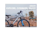 BAMCBASE Agave Mountain Bike, Bicicleta de Montaña para Hombres y Mujeres con 21 Velocidades, Cuadro de Acero de Alta Resistencia, Freno en V, Bicicleta Rígida para Adultos