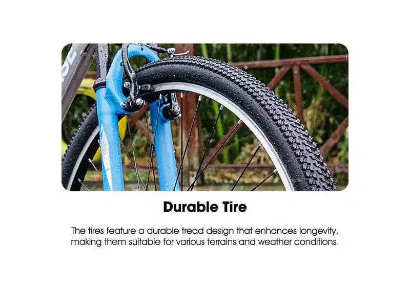 BAMCBASE Agave Mountain Bike, Bicicleta de Montaña para Hombres y Mujeres con 21 Velocidades, Cuadro de Acero de Alta Resistencia, Freno en V, Bicicleta Rígida para Adultos