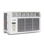 Acondicionador de aire de ventana Commercial Cool de 8000 BTU, enfría hasta 32.5 metros cuadrados, unidad de aire acondicionado con control remoto, 3 velocidades de enfriamiento y función de solo ventilador, blanco