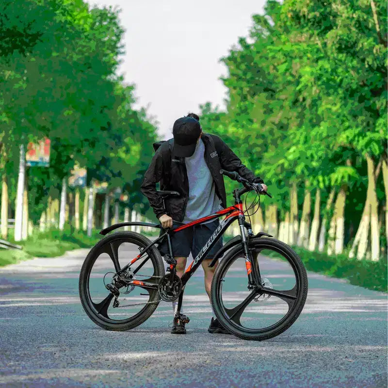 Bicicleta de montaña HILAND 26 para hombre y mujer, rueda de 3/6/multirrayos, 18 velocidades