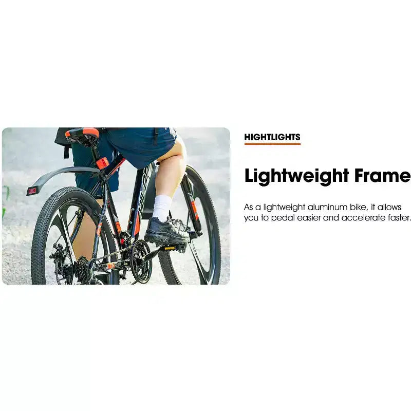 Bicicleta de montaña HILAND 26 para hombre y mujer, rueda de 3/6/multirrayos, 18 velocidades