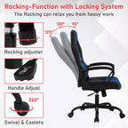 Silla de juego BestMassage Silla de oficina con soporte lumbar Altura ajustable Silla ejecutiva de cuero sintético para mujeres, hombres y adultos
