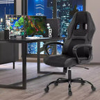Silla de juego BestMassage Silla de oficina con soporte lumbar Altura ajustable Silla ejecutiva de cuero sintético para mujeres, hombres y adultos
