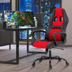 Silla de juego BestMassage Silla de oficina con soporte lumbar Altura ajustable Silla ejecutiva de cuero sintético para mujeres, hombres y adultos
