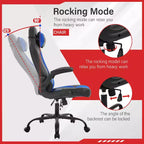 FDW Silla Gaming Silla de Oficina con Soporte Lumbar Silla de Videojuegos de Cuero PU para Adultos