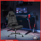 FDW Silla Gaming Silla de Oficina con Soporte Lumbar Silla de Videojuegos de Cuero PU para Adultos