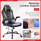 FDW Silla Gaming Silla de Oficina con Soporte Lumbar Silla de Videojuegos de Cuero PU para Adultos