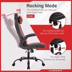 FDW Silla Gaming Silla de Oficina con Soporte Lumbar Silla de Videojuegos de Cuero PU para Adultos