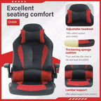 FDW Silla Gaming Silla de Oficina con Soporte Lumbar Silla de Videojuegos de Cuero PU para Adultos