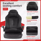 FDW Silla Gaming Silla de Oficina con Soporte Lumbar Silla de Videojuegos de Cuero PU para Adultos