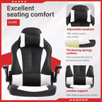 FDW Silla Gaming Silla de Oficina con Soporte Lumbar Silla de Videojuegos de Cuero PU para Adultos