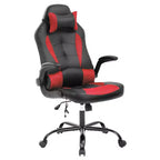 FDW Silla Gaming Silla de Oficina con Soporte Lumbar Silla de Videojuegos de Cuero PU para Adultos
