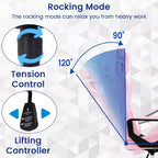Silla BestMassage Gaming de oficina con respaldo alto y función de masaje con soporte lumbar, de piel sintética, giratoria con ruedas, para adultos y adolescentes