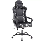 Silla BestMassage Gaming de oficina con respaldo alto y función de masaje con soporte lumbar, de piel sintética, giratoria con ruedas, para adultos y adolescentes