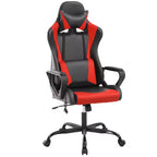 Silla BestMassage Gaming de oficina con respaldo alto y función de masaje con soporte lumbar, de piel sintética, giratoria con ruedas, para adultos y adolescentes