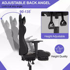 Silla Gamer BestMassage Silla de Computadora para Juegos con Soporte Lumbar y Reposapiés Diseño Giratorio con Ruedas Silla de Oficina para Hogar, Oficina y Juegos