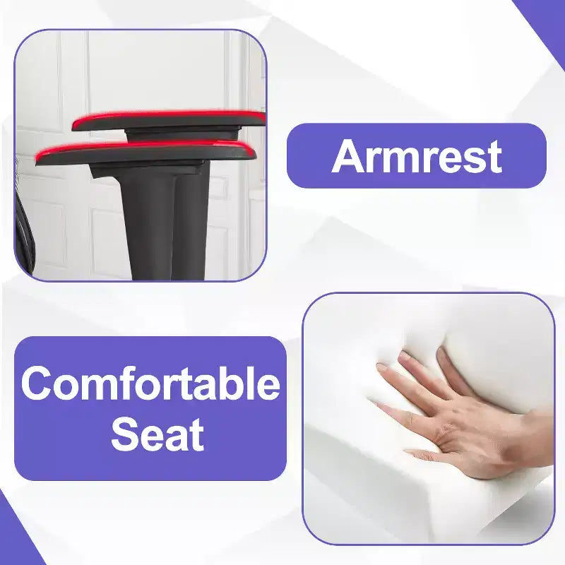 Silla Gamer BestMassage Silla de Computadora para Juegos con Soporte Lumbar y Reposapiés Diseño Giratorio con Ruedas Silla de Oficina para Hogar, Oficina y Juegos