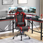 Silla Gamer BestMassage Silla de Computadora para Juegos con Soporte Lumbar y Reposapiés Diseño Giratorio con Ruedas Silla de Oficina para Hogar, Oficina y Juegos