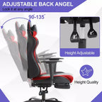 Silla Gamer BestMassage Silla de Computadora para Juegos con Soporte Lumbar y Reposapiés Diseño Giratorio con Ruedas Silla de Oficina para Hogar, Oficina y Juegos