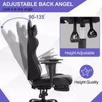 Silla Gamer BestMassage Silla de Computadora para Juegos con Soporte Lumbar y Reposapiés Diseño Giratorio con Ruedas Silla de Oficina para Hogar, Oficina y Juegos