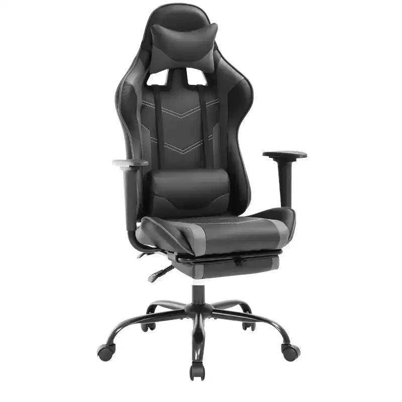 Silla Gamer BestMassage Silla de Computadora para Juegos con Soporte Lumbar y Reposapiés Diseño Giratorio con Ruedas Silla de Oficina para Hogar, Oficina y Juegos