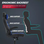 Silla de juego BestMassage Silla de escritorio para computadora con soporte lumbar Tapicería y base de silla giratoria con ruedas para juegos de PC y uso ejecutivo