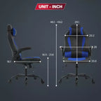 Silla de juego BestMassage Silla de escritorio para computadora con soporte lumbar Tapicería y base de silla giratoria con ruedas para juegos de PC y uso ejecutivo