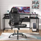 Silla de juego BestMassage Silla de escritorio para computadora con soporte lumbar Tapicería y base de silla giratoria con ruedas para juegos de PC y uso ejecutivo