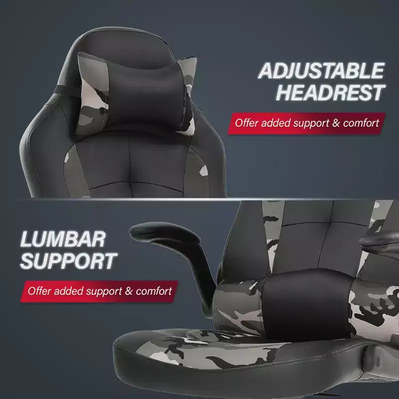 Silla de juego BestMassage Silla de escritorio para computadora con soporte lumbar Tapicería y base de silla giratoria con ruedas para juegos de PC y uso ejecutivo